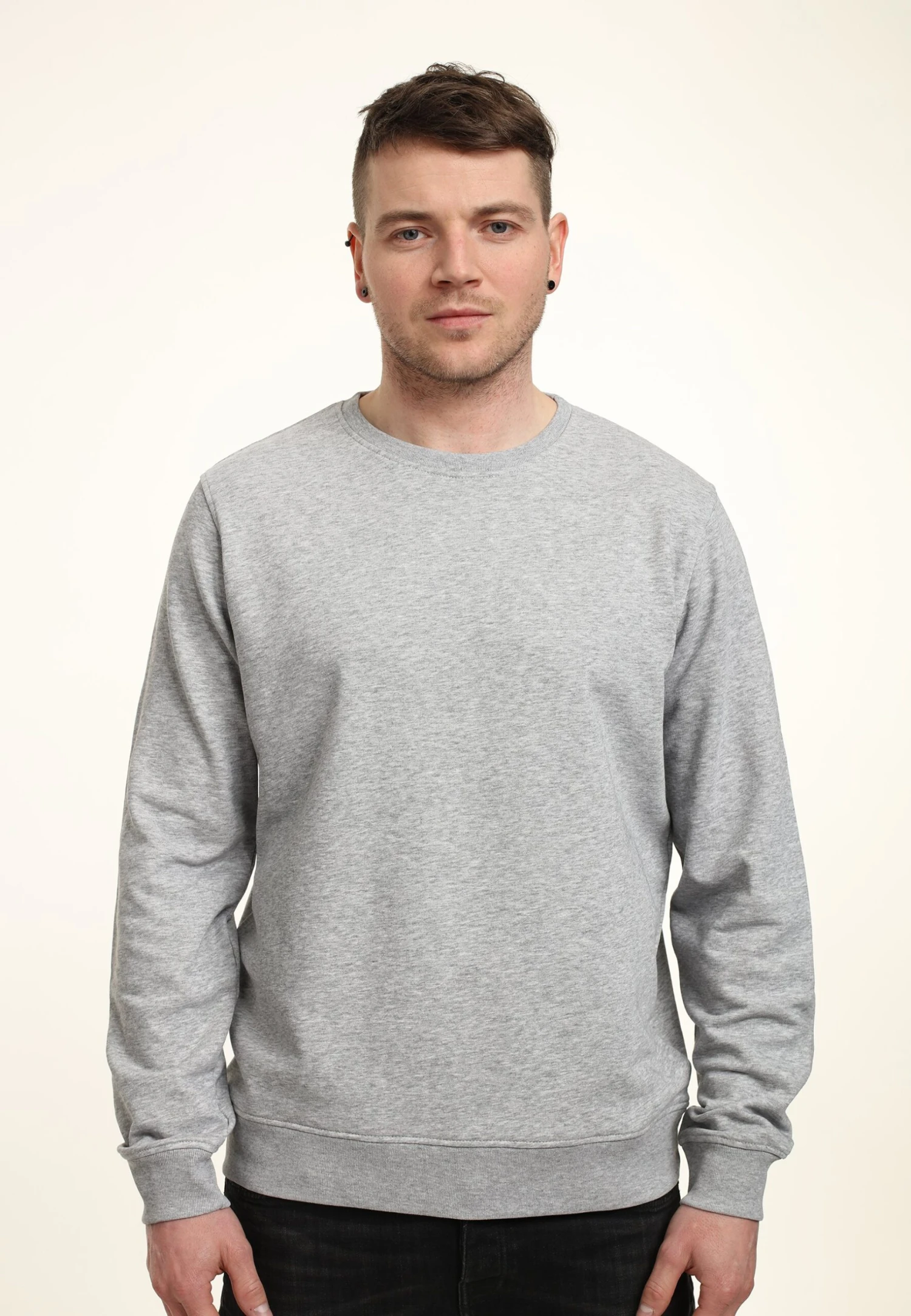 Henry Tiger Organic Crewneck - Sweater - Heather Grey 1 Henry Tiger Organic Crewneck - Sweater - Heather Grey