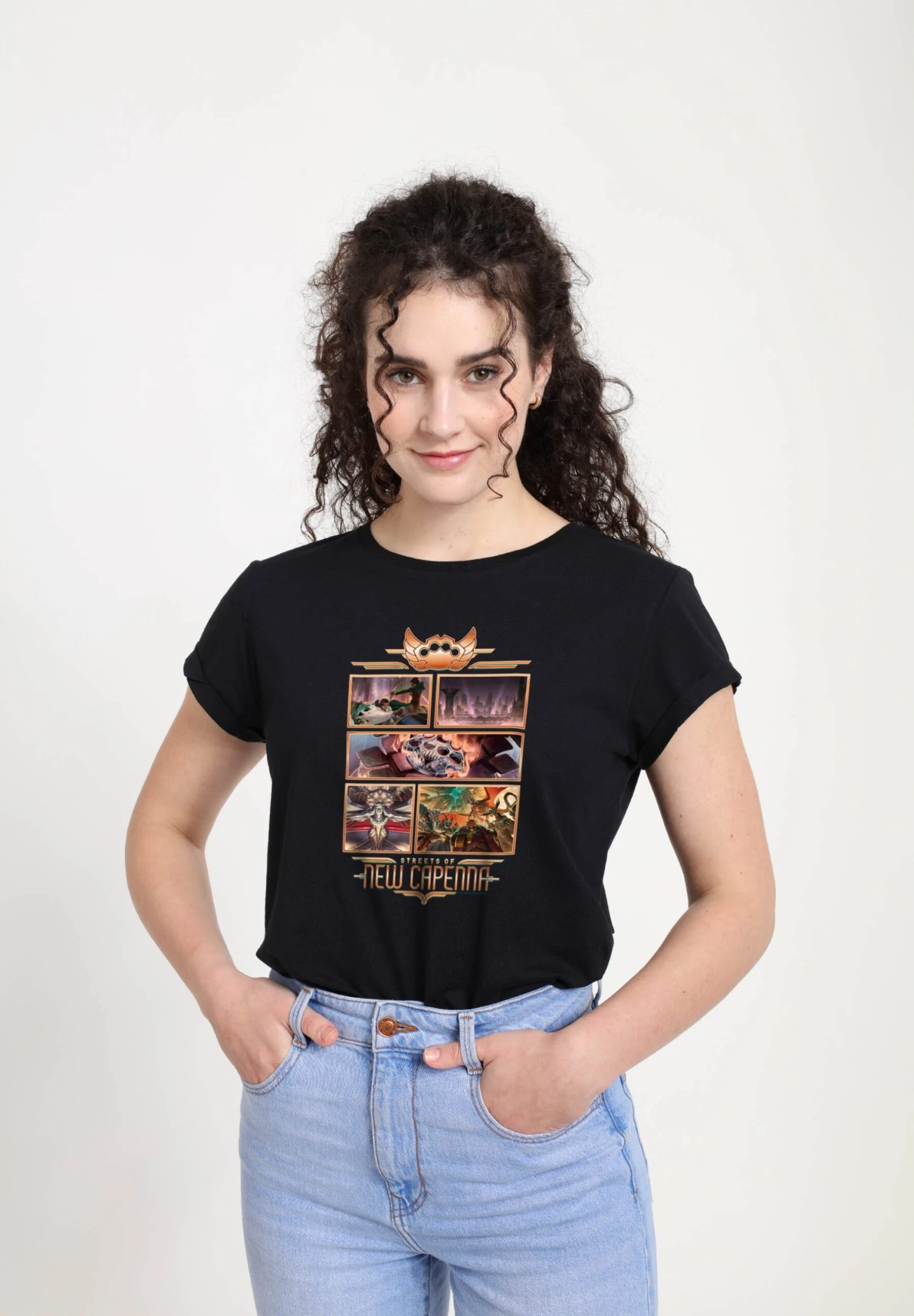 Henry Tiger Magic The Gathering Newcapenna Collage - T-Shirt Print - Black 3 Henry Tiger Magic The Gathering Newcapenna Collage - T-Shirt Print - Black - Image 3
