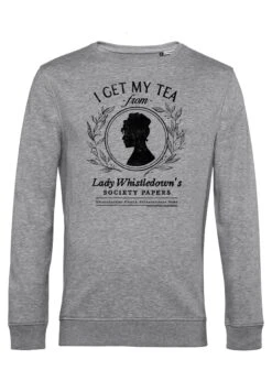 Henry Tiger Bridgerton Whistledown Tea - Sweater - Heather Grey -Henry Tiger 9f8b79b5ca424dbb84e3736da07d5a16