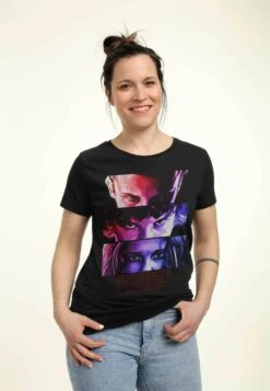 Henry Tiger Stranger Things Eleven Eyes - T-Shirt Print - Black -Henry Tiger a02a2a38618b4b9cafd309dd6a5b6d13