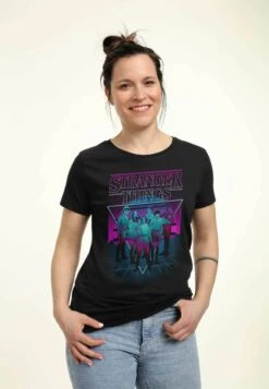 Henry Tiger Stranger Things Neonn - T-Shirt Print - Black -Henry Tiger a3b23d3e88b044b199bfa9f638625146