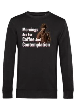 Henry Tiger Stranger Things Coffee And Contemplation - Sweater - Black -Henry Tiger a498f30877174f5bac2ab4fb39b355ce