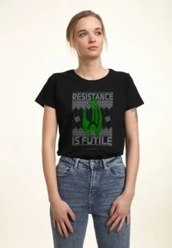 Henry Tiger Star Trek Resistance To Xmas - T-Shirt Print - Black -Henry Tiger a6a0b2be3d77407cab1d02bbba6d7a39