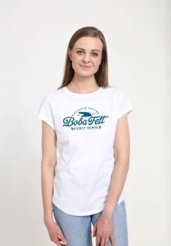 Henry Tiger Book Of Boba Fett Galatic Outlaw Boba Fett - T-Shirt Print - White