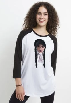 Henry Tiger Wednesday No Hug Zone - Longsleeve - White Black -Henry Tiger aae2635ad8564510a23b85f8f5ba1b1d