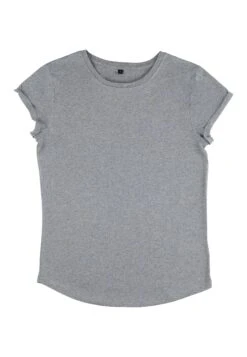 Henry Tiger Organic Rolled-Sleeve - T-Shirt Basic - Melange Grey -Henry Tiger ab237c0eea0d43bba05de0560cebe22d