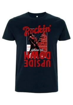 Henry Tiger Stranger Things Rockin Around - T-Shirt Print - Navy Blue -Henry Tiger b0394f5bf8fe44ae9f0cc0ab41484b91