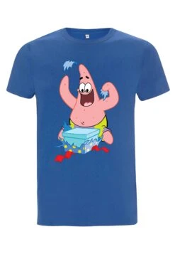 Henry Tiger Spongebob Squarepants Wrapper Patrick - T-Shirt Print - Bright Blue -Henry Tiger b03f79ac0e4f4c23b9dfd77eb290d6f4