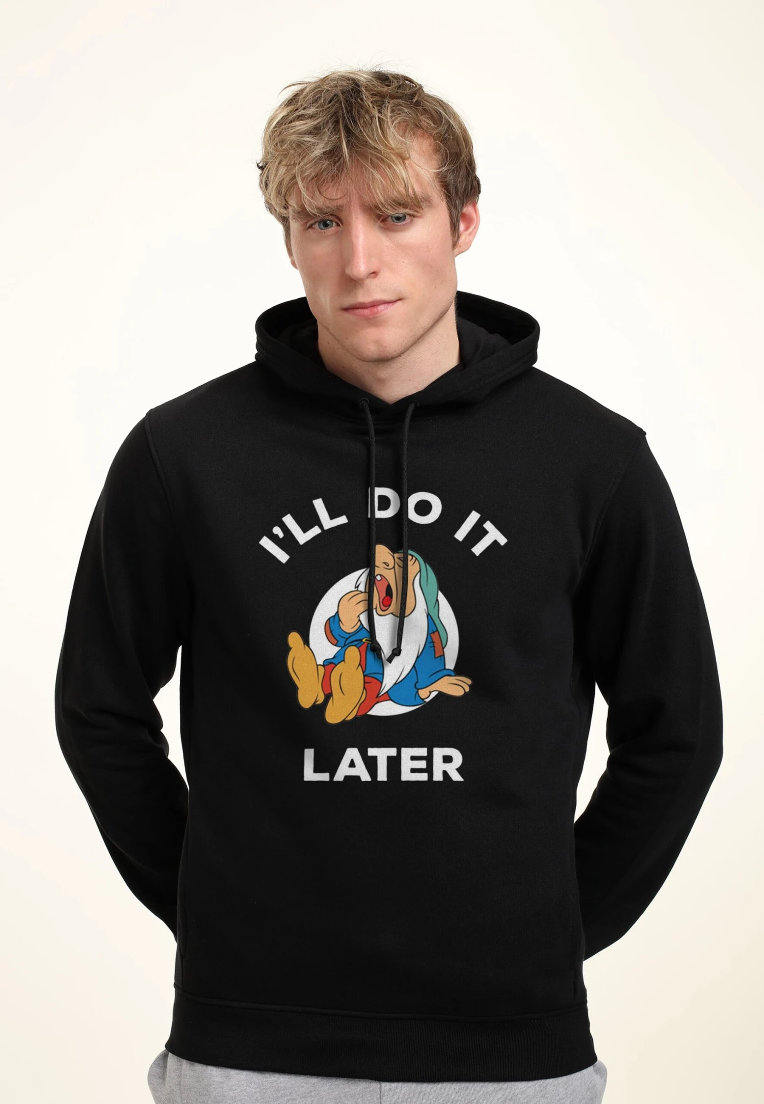 Henry Tiger Snow White Do It Later - Hoodie - Black 4 Henry Tiger Snow White Do It Later - Hoodie - Black - Image 4