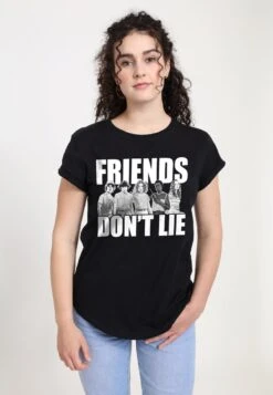Henry Tiger Stranger Things Cast Friends Don'T Lie - T-Shirt Print - Black
