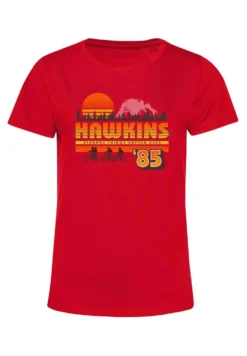 Henry Tiger Stranger Things Hawkins Vintage Sunsnet - T-Shirt Print - Red -Henry Tiger b393e31ad9ca44d79fdb1ec7874f9efb scaled