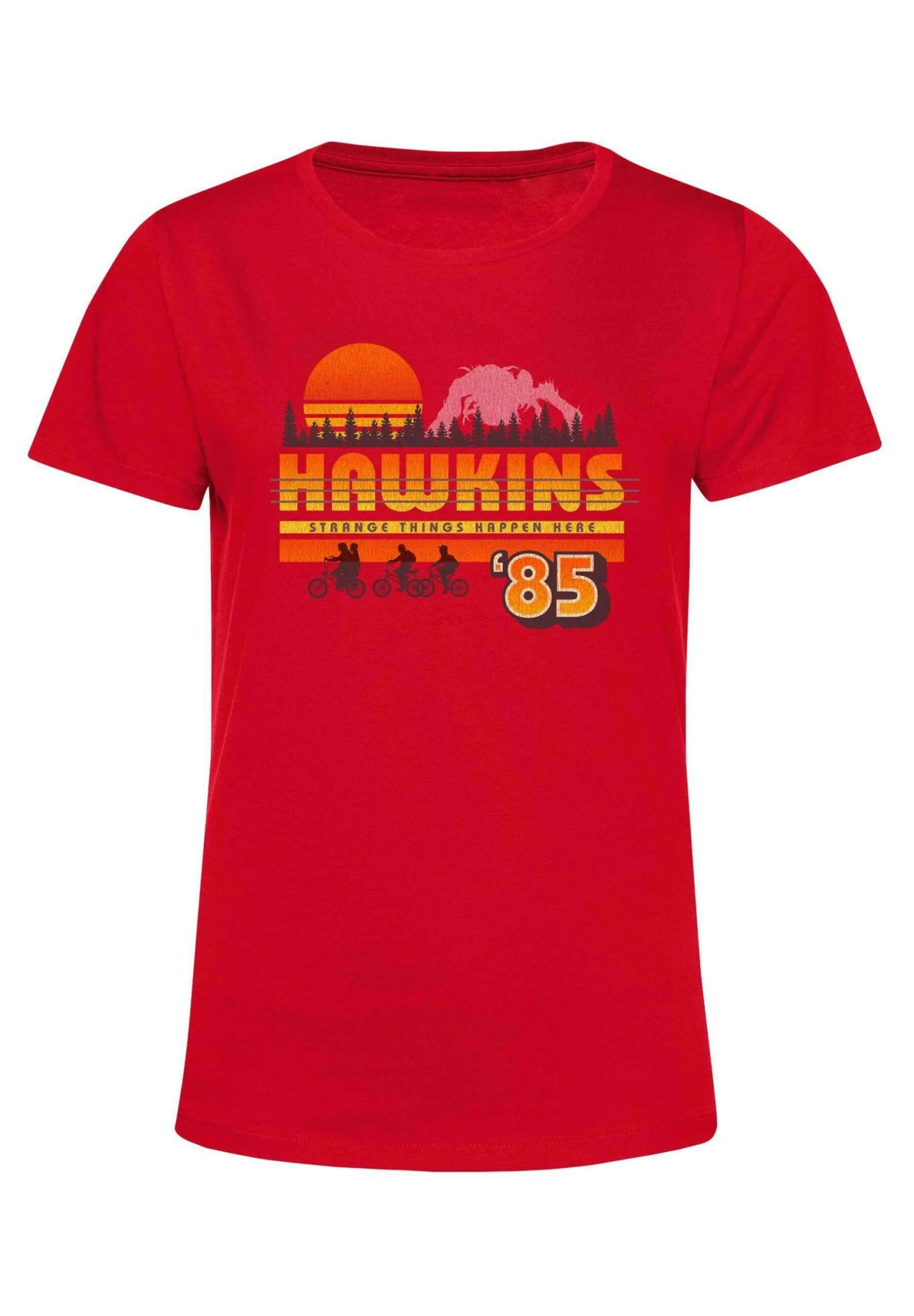 Henry Tiger Stranger Things Hawkins Vintage Sunsnet - T-Shirt Print - Red 5 Henry Tiger Stranger Things Hawkins Vintage Sunsnet - T-Shirt Print - Red - Image 5