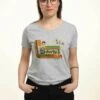 Henry Tiger Stranger Things Dusty Bun - T-Shirt Print - Heather Grey