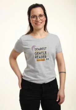 Henry Tiger Bridgerton Dearest Gentle Reader - T-Shirt Print - Heather Grey -Henry Tiger b8d6a298292441c39d36abd007ed946d