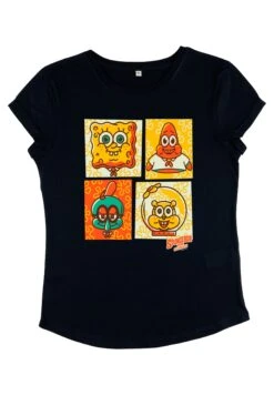 Henry Tiger Spongebob Movie Cute Character Boxups - T-Shirt Print - Navy Blue -Henry Tiger bb1667bda768483590204c4be574ba65