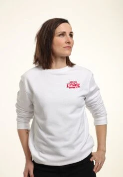 Henry Tiger Stranger Things Upside Down Pocket - Sweater - White -Henry Tiger bb95ce3b142c4d7cbb84c545bc1e11bb