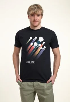 Henry Tiger Star Trek Ship Streaks - T-Shirt Print - Navy Blue