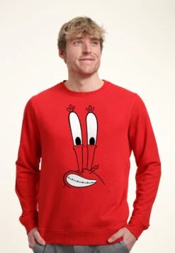 Henry Tiger Spongebob Squarepants Mr Krabs Big Face - Sweater - Red