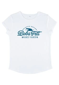 Henry Tiger Book Of Boba Fett Galatic Outlaw Boba Fett - T-Shirt Print - White -Henry Tiger bffd788b5f684c79b47f4a81d9c05f7b