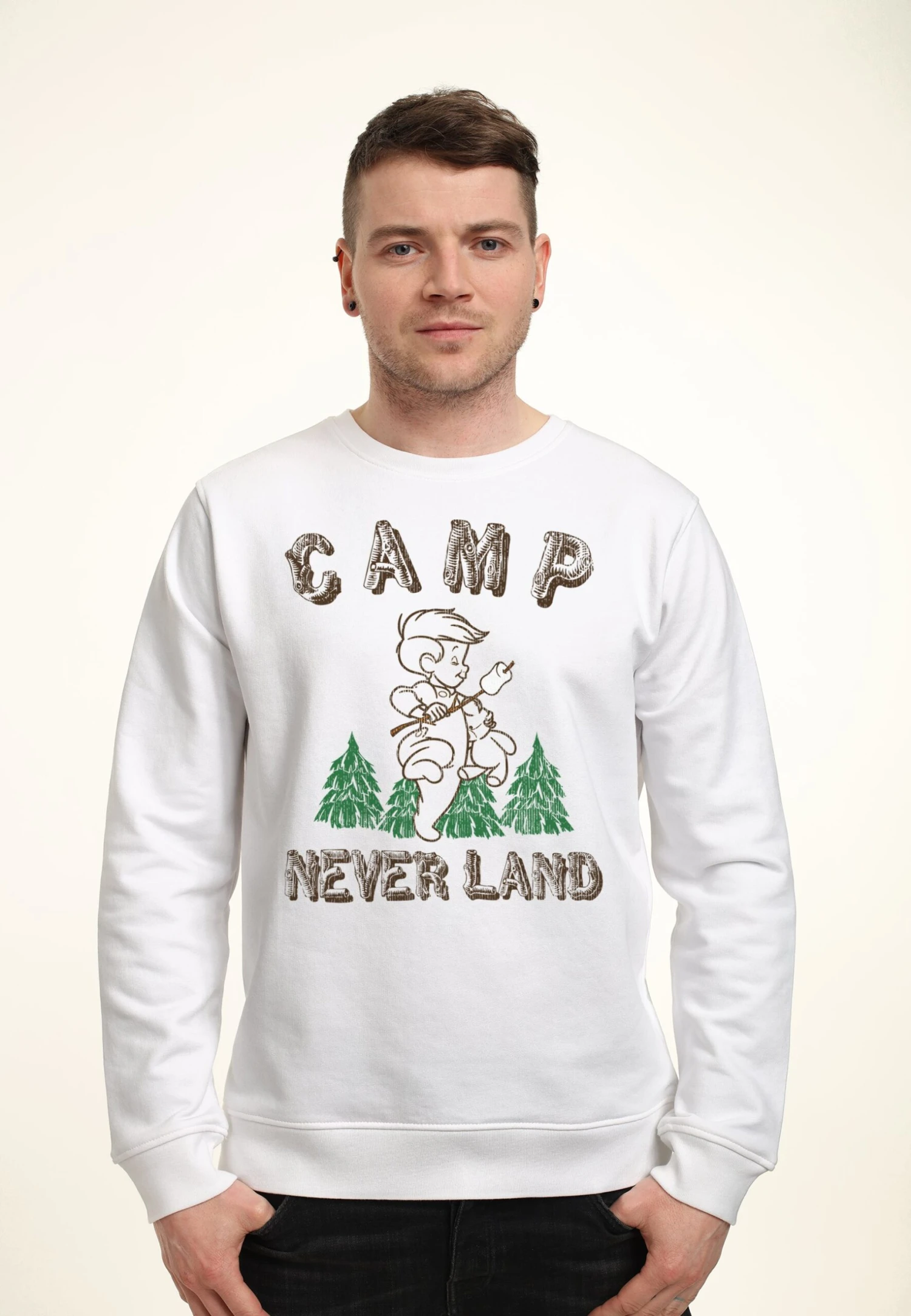 Henry Tiger Peter Pan Camp Neverland - Sweater - White 1 Henry Tiger Peter Pan Camp Neverland - Sweater - White