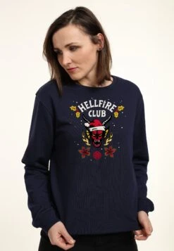 Henry Tiger Stranger Things A Hellfire Holiday - Sweater - Navy Blue -Henry Tiger c985256beef043daa8616e3fbc11cfd0