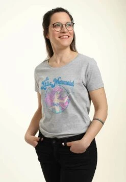 Henry Tiger The Little Mermaid Faded Ariel - T-Shirt Print - Heather Grey -Henry Tiger ca846892a0db4fe3ac3b02e7cee12521