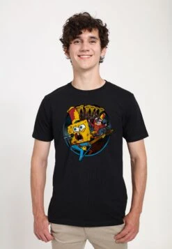Henry Tiger Spongebob Squarepants Band Practice - T-Shirt Print - Black