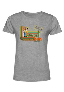 Henry Tiger Stranger Things Dusty Bun - T-Shirt Print - Heather Grey -Henry Tiger ce49900a353443248da646663e3e2df1