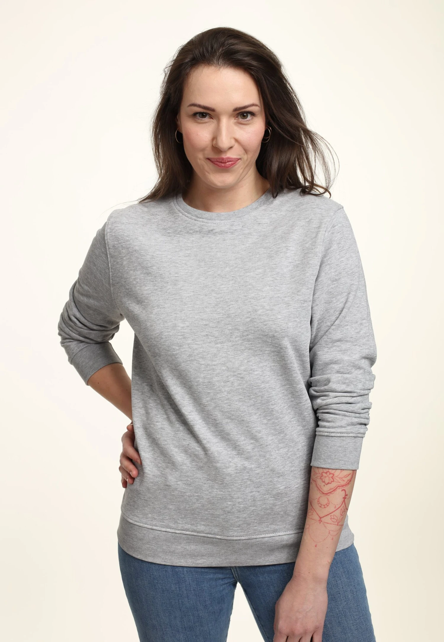 Henry Tiger Organic Crewneck - Sweater - Heather Grey 1 Henry Tiger Organic Crewneck - Sweater - Heather Grey