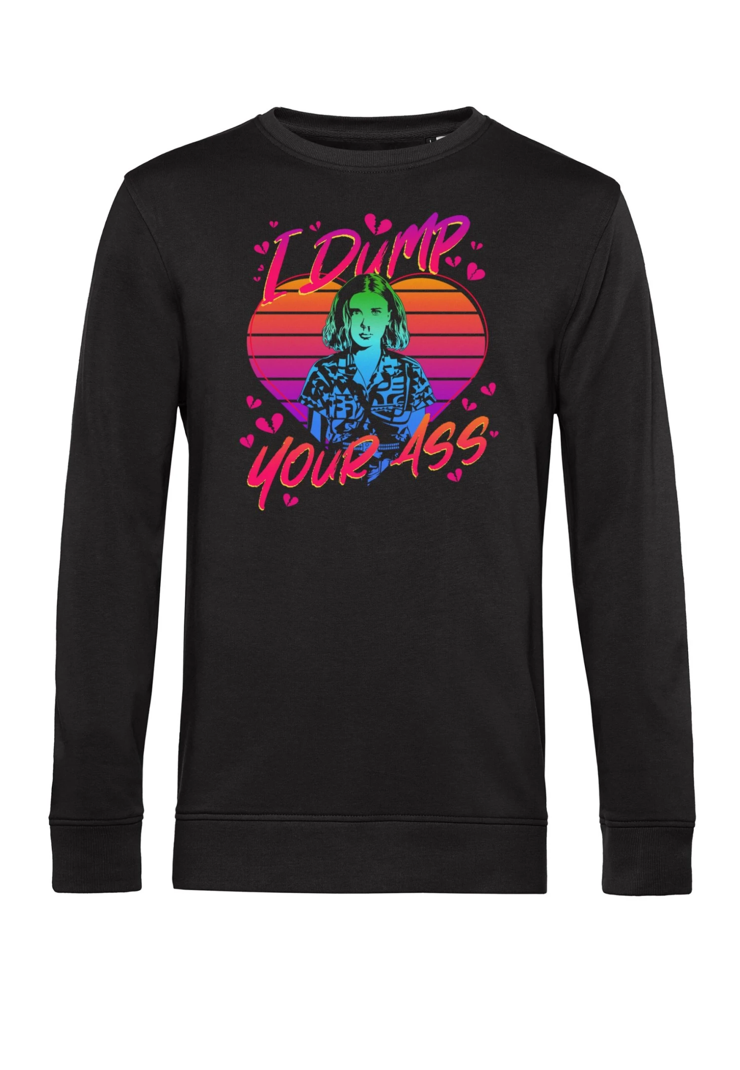 Henry Tiger Stranger Things I Dump Your Ass - Sweater - Black 4 Henry Tiger Stranger Things I Dump Your Ass - Sweater - Black - Image 4