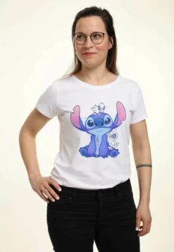 Henry Tiger Lilo & Stitch Cute Ducks - T-Shirt Print - White -Henry Tiger d055c263d20149f1a82d3671949cab3d