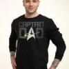 Henry Tiger Star Trek The Next Generation Captain Dad - Sweater - Black