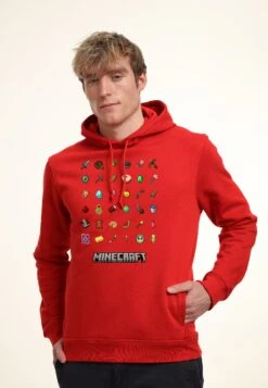 Henry Tiger Minecraft Items Textbook - Hoodie - Red -Henry Tiger d8188d71242046939152517a05596def