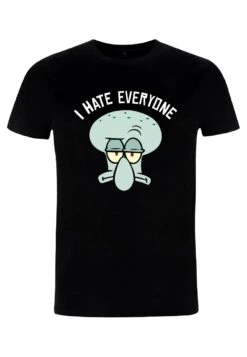 Henry Tiger Spongebob Squarepants Hate Everyone - T-Shirt Print - Black -Henry Tiger d9ca3cf750ab4d8a9ee4530695918132