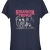 Henry Tiger Stranger Things Stranger Fade - T-Shirt Print - Navy Blue