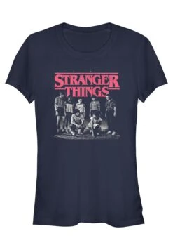 Henry Tiger Stranger Things Stranger Fade - T-Shirt Print - Navy Blue