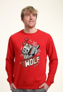 Henry Tiger Minecraft Wolf Hero - Sweater - Red -Henry Tiger dd8f453d5ea74c9096057858d1af23a6