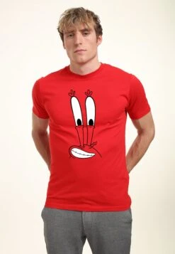 Henry Tiger Spongebob Squarepants Mr Krabs Big Face - T-Shirt Print - Red -Henry Tiger e23975fe25da4416b6b553664545e6fa