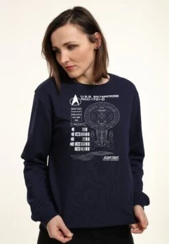 Henry Tiger Star Trek Ship Schematics - Sweater - Navy Blue -Henry Tiger e3f34e0e909e4b97a5d0031f77b72716