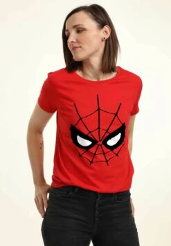 Henry Tiger Spider Man Classic Spidey Mask - T-Shirt Print - Red -Henry Tiger e53f5929880f4a1c8e524043d3db4bb3