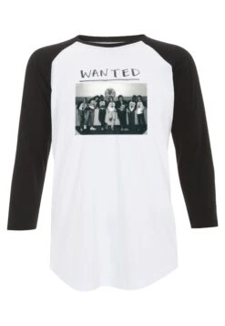 Henry Tiger Stranger Things Hellfire Wanted - Longsleeve - White Black -Henry Tiger ea069e0d6c2149aeaf80fb4ad5f75025