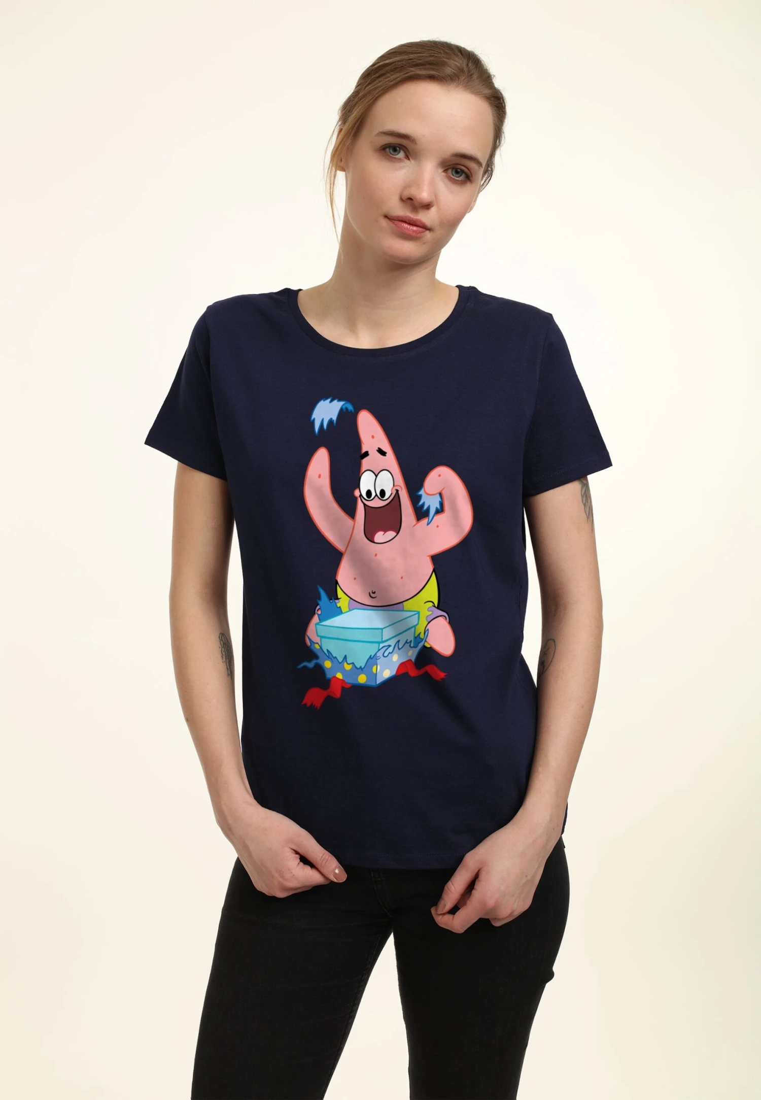 Henry Tiger Spongebob Squarepants Wrapper Patrick - T-Shirt Print - Navy Blue 3 Henry Tiger Spongebob Squarepants Wrapper Patrick - T-Shirt Print - Navy Blue - Image 3