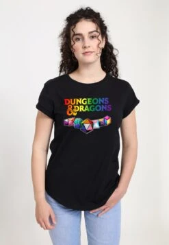 Henry Tiger Dungeons & Dragons Pride Dice - T-Shirt Print - Black