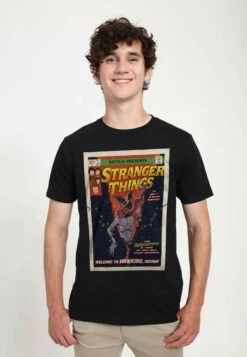 Henry Tiger Stranger Things Comic Cover Unisex - T-Shirt Print - Black