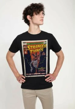 Henry Tiger Stranger Things Comic Cover Unisex - T-Shirt Print - Black -Henry Tiger f2d22a8ed33f499faf62af650f89e7f9