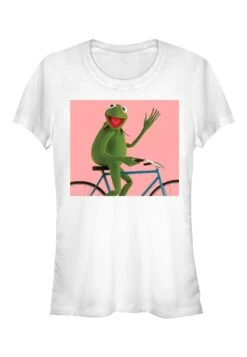 Henry Tiger Muppets Biking Kermit - T-Shirt Print - White