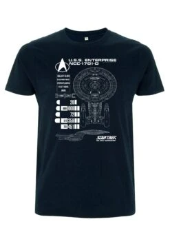 Henry Tiger Star Trek Ship Schematics - T-Shirt Print - Navy Blue -Henry Tiger f7a0f80cfc35400ca989e1a4bb238c86