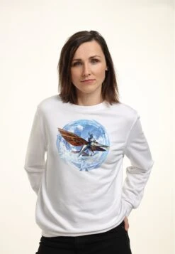 Henry Tiger Avatar 2 Watercolor Lock Up - Sweater - White -Henry Tiger f91e044bf76a49ff959a7ddcf2b8f1df