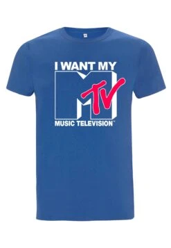 Henry Tiger Mtv Want Logo - T-Shirt Print - Bright Blue -Henry Tiger fa3fa700c0a94c8984fd7740a3827a12