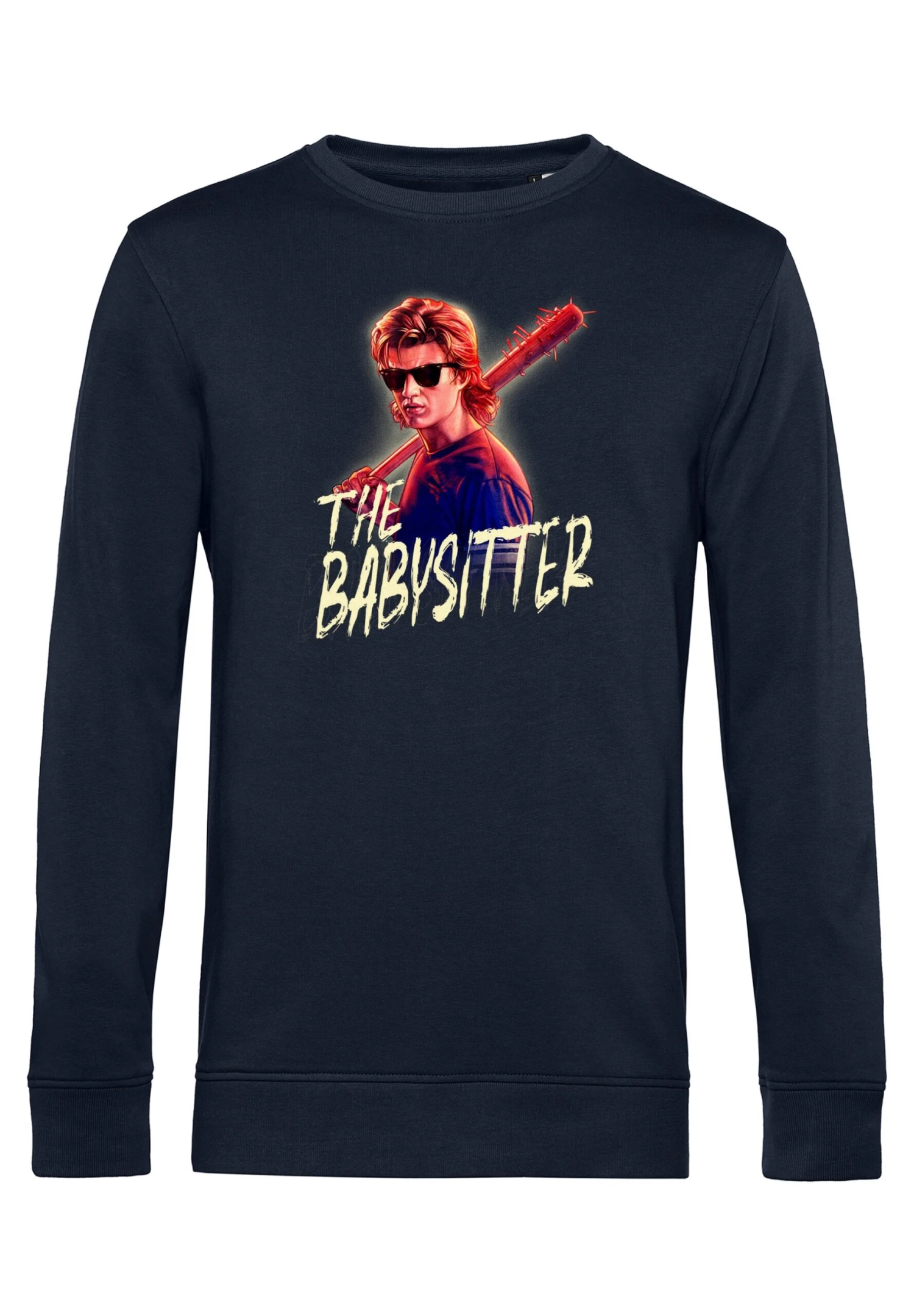 Henry Tiger Stranger Things Steve The Babysitter - Sweater - Navy Blue 4 Henry Tiger Stranger Things Steve The Babysitter - Sweater - Navy Blue - Image 4